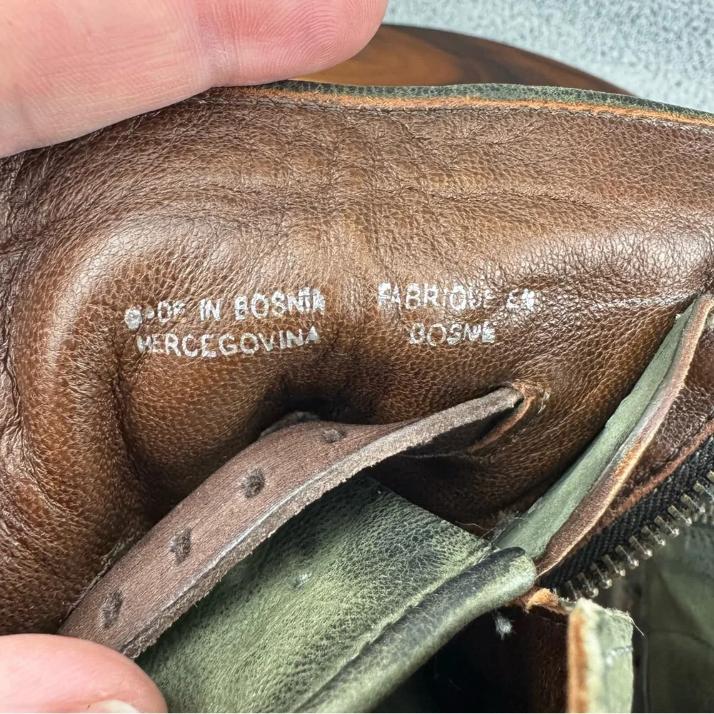 A.S.98 Green Lace Up Boots - Picture 11 of 12